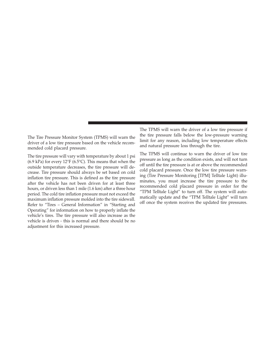 Tire pressure monitor system (tpms) | Dodge 2013 Challenger SRT8 User Manual | Page 362 / 512