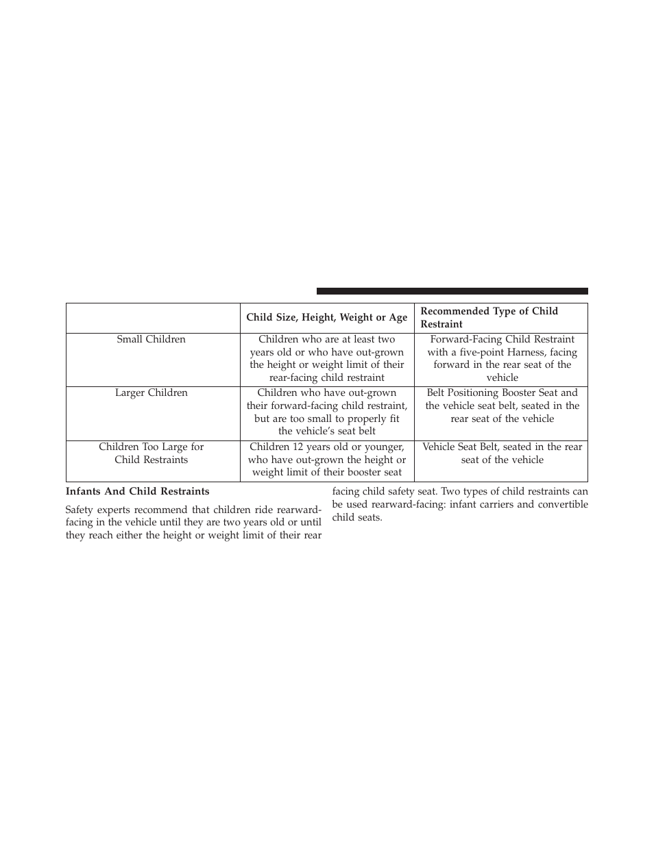 Infants and child restraints | Dodge 2013 Challenger SRT8 User Manual | Page 78 / 512