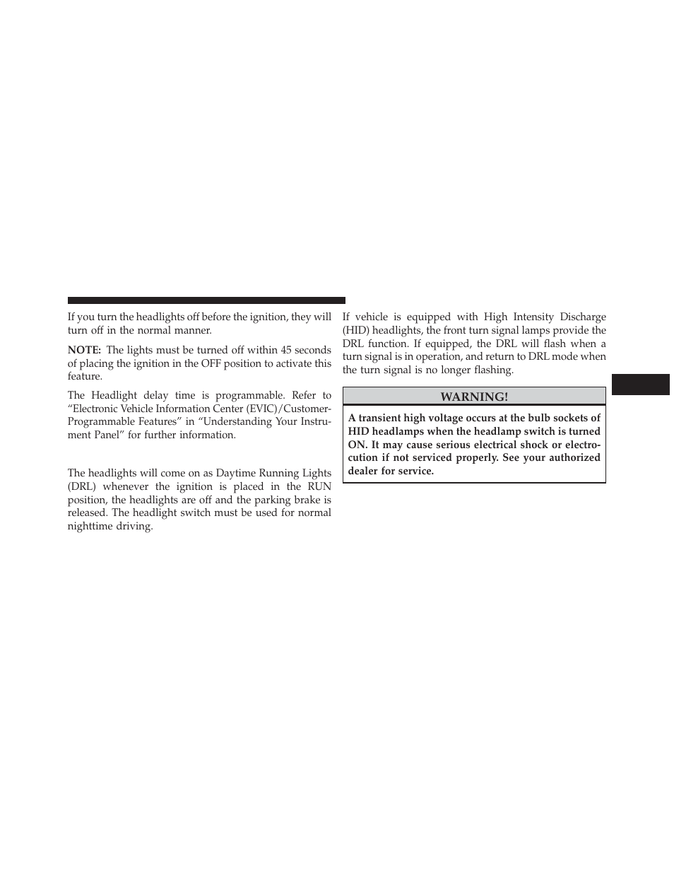 Daytime running lights — if equipped | Dodge 2013 Challenger User Manual | Page 175 / 537