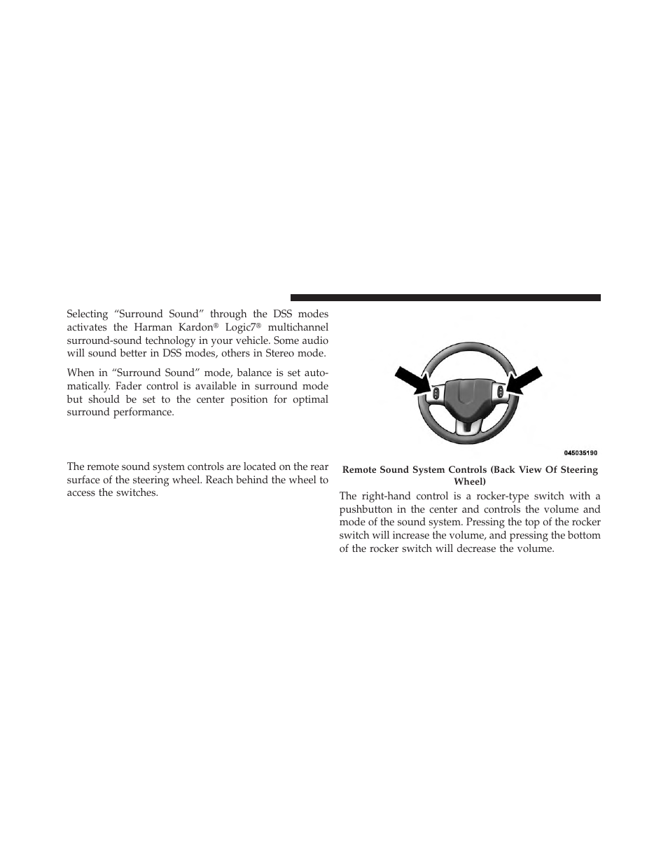 Steering wheel audio controls — if equipped, Steering wheel audio controls — if, Equipped | Dodge 2013 Challenger User Manual | Page 284 / 537