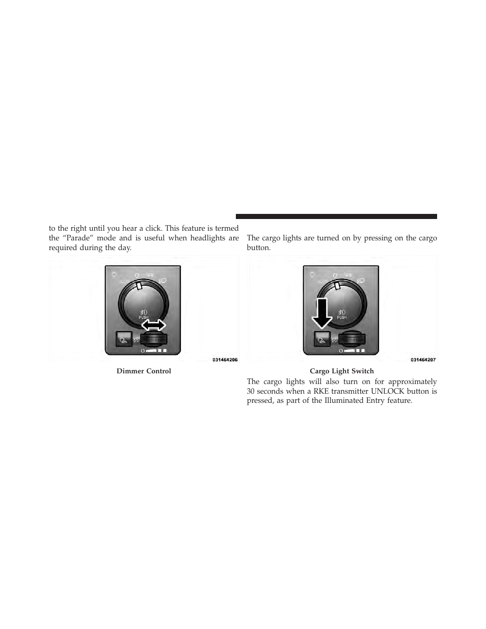 Cargo light | Dodge 2012 Ram User Manual | Page 168 / 730