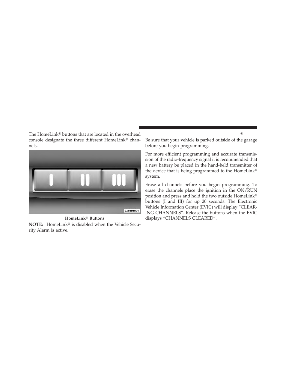 Before you begin programming homelinkĥ, Before you begin programming, Homelink | Dodge 2012 Ram User Manual | Page 194 / 730