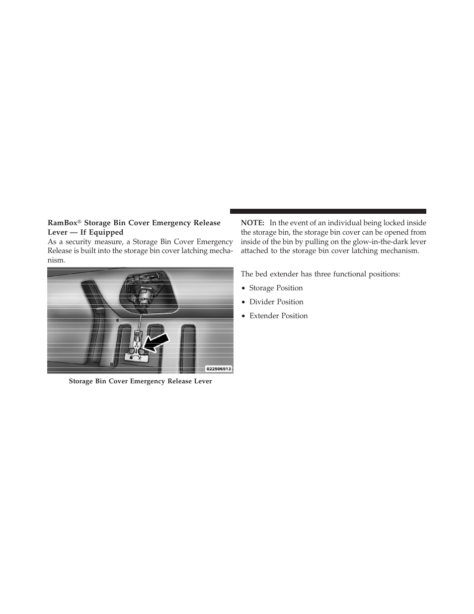 Bed extender — if equipped | Dodge 2012 Ram User Manual | Page 230 / 730