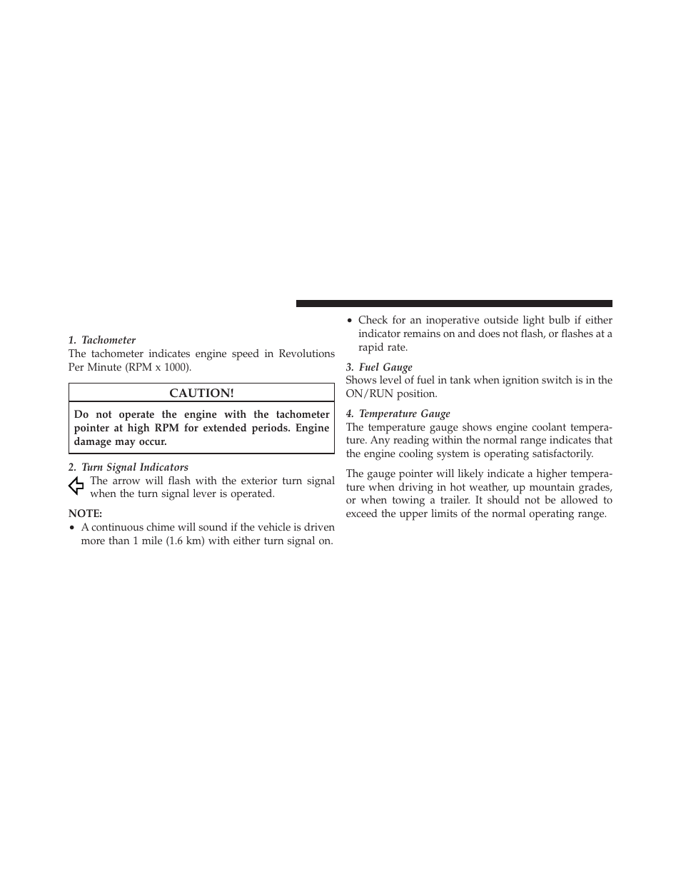 Instrument cluster descriptions | Dodge 2012 Ram User Manual | Page 252 / 730