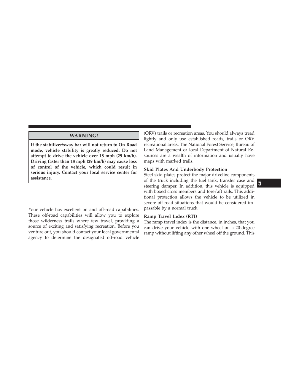 Safe off-road driving — power wagon only, Off-road driving tips and vehicle characteristics, Safe off-road driving | Power wagon only, Off-road driving tips and vehicle, Characteristics | Dodge 2012 Ram User Manual | Page 435 / 730