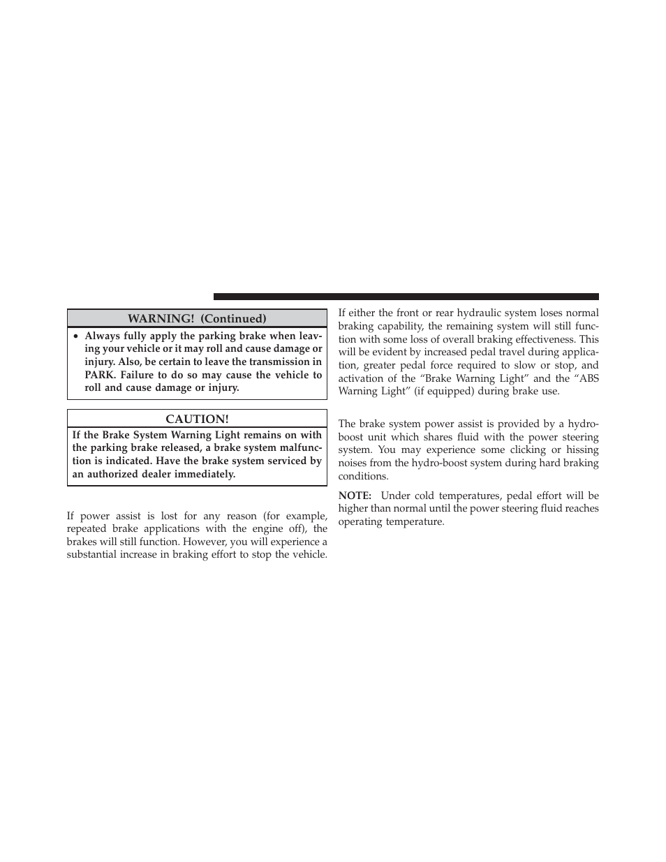 Brake system, 3500 dual rear wheel models only | Dodge 2012 Ram User Manual | Page 482 / 730