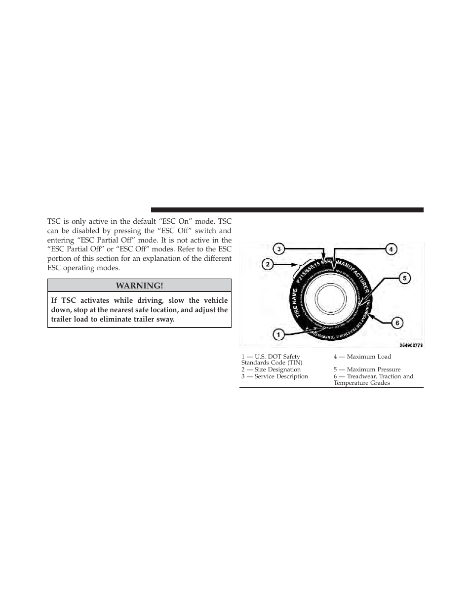 Tire safety information, Tire markings, Warning | Dodge 2012 Ram User Manual | Page 494 / 730