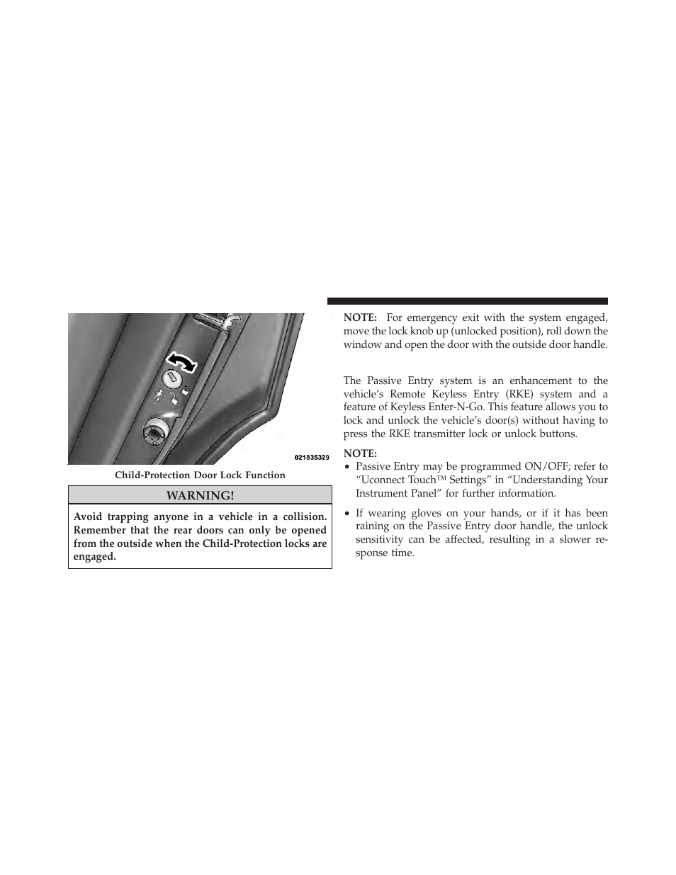 Keyless enter-n-go | Dodge 2012 Charger SRT8 User Manual | Page 34 / 573