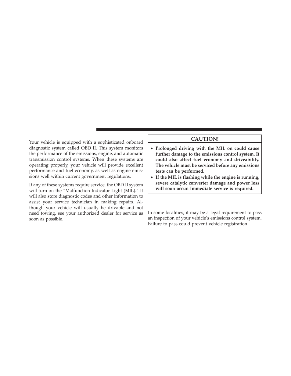 Onboard diagnostic system — obd ii, Emissions inspection and maintenance programs, Emissions inspection and maintenance | Programs | Dodge 2012 Charger SRT8 User Manual | Page 474 / 573