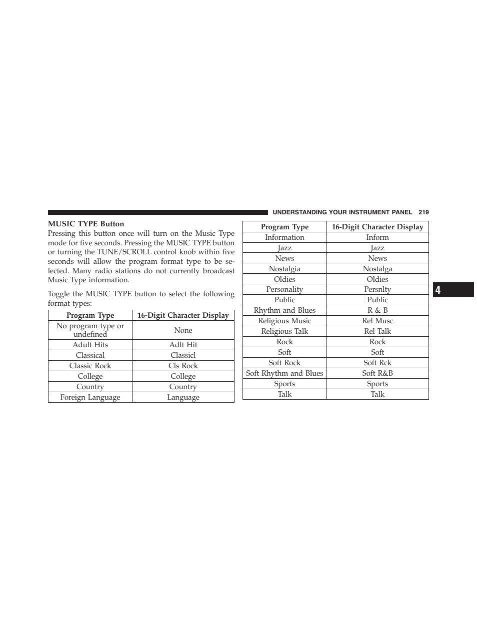 Dodge 2012 Challenger SRT8 User Manual | Page 221 / 471