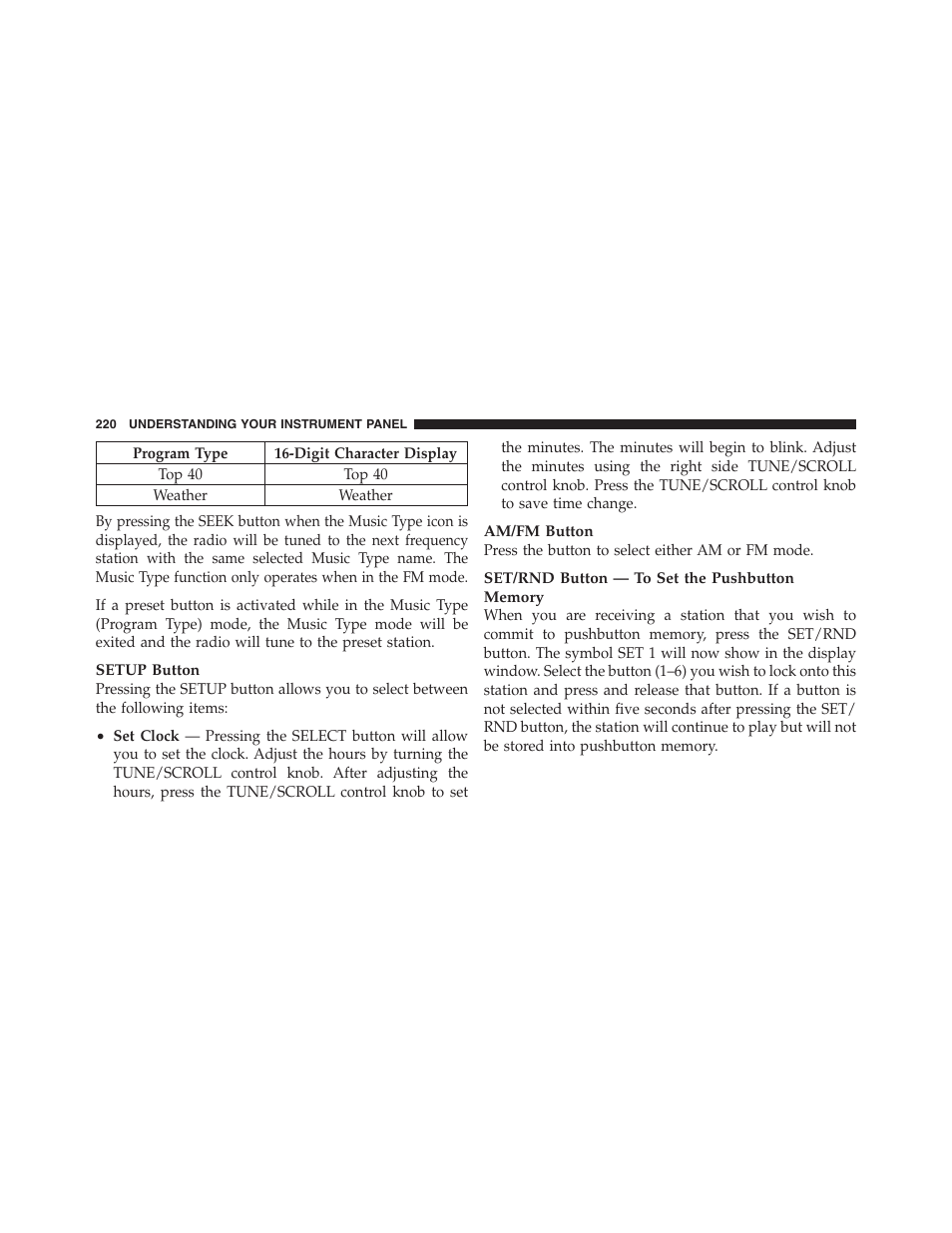 Dodge 2012 Challenger SRT8 User Manual | Page 222 / 471