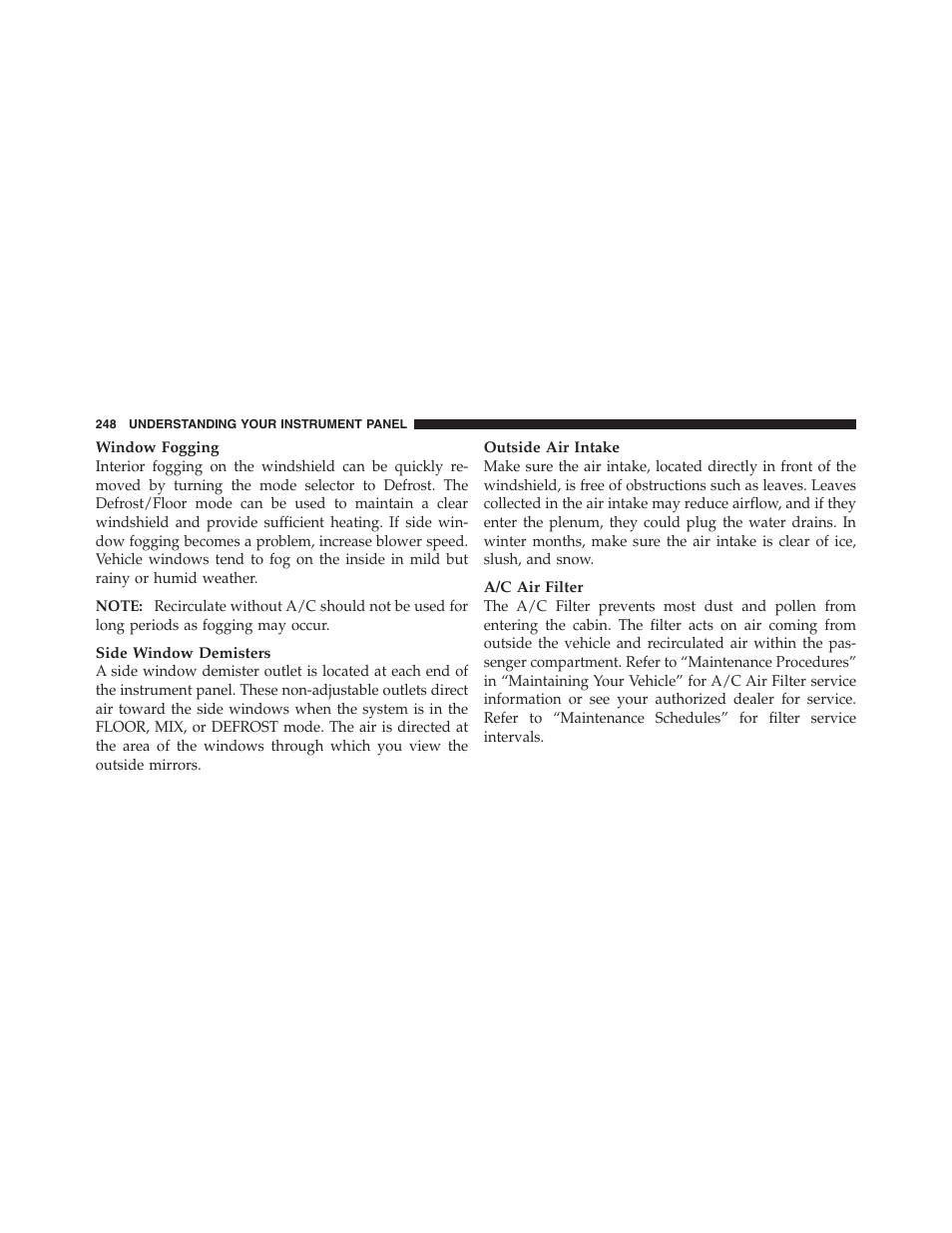 Dodge 2012 Challenger SRT8 User Manual | Page 250 / 471