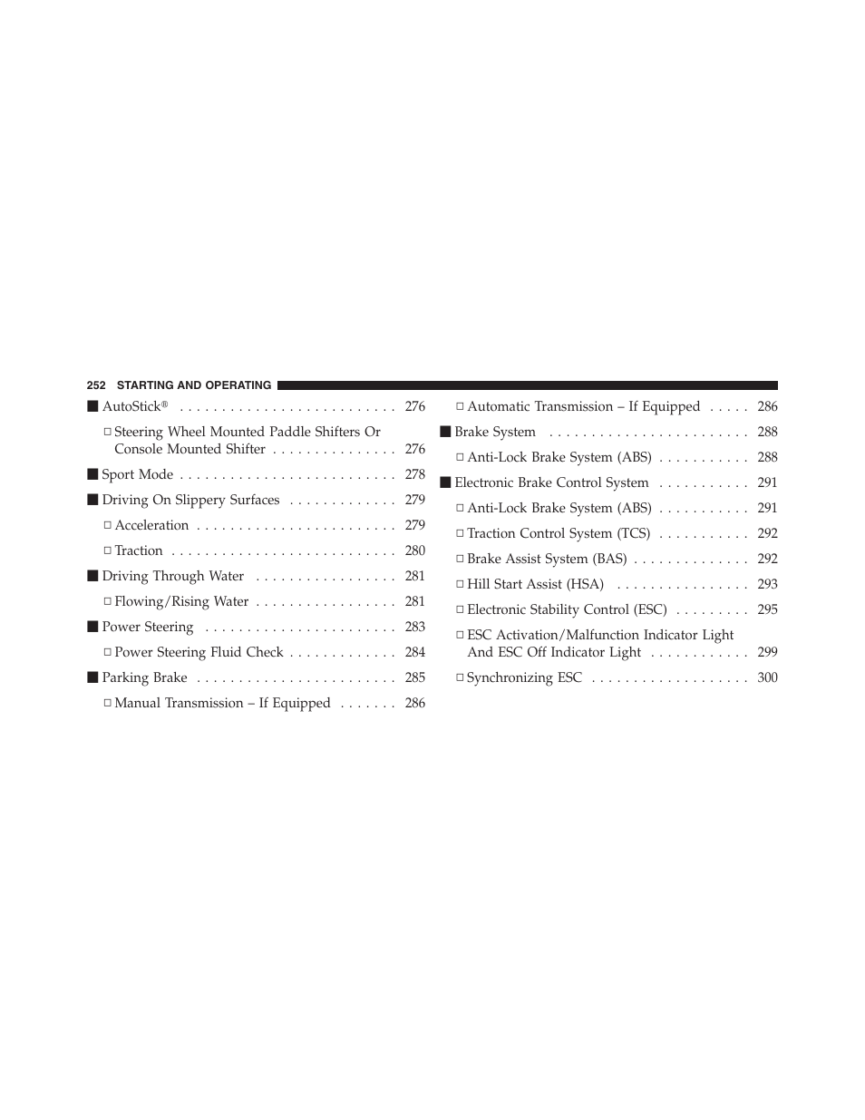 Dodge 2012 Challenger SRT8 User Manual | Page 254 / 471