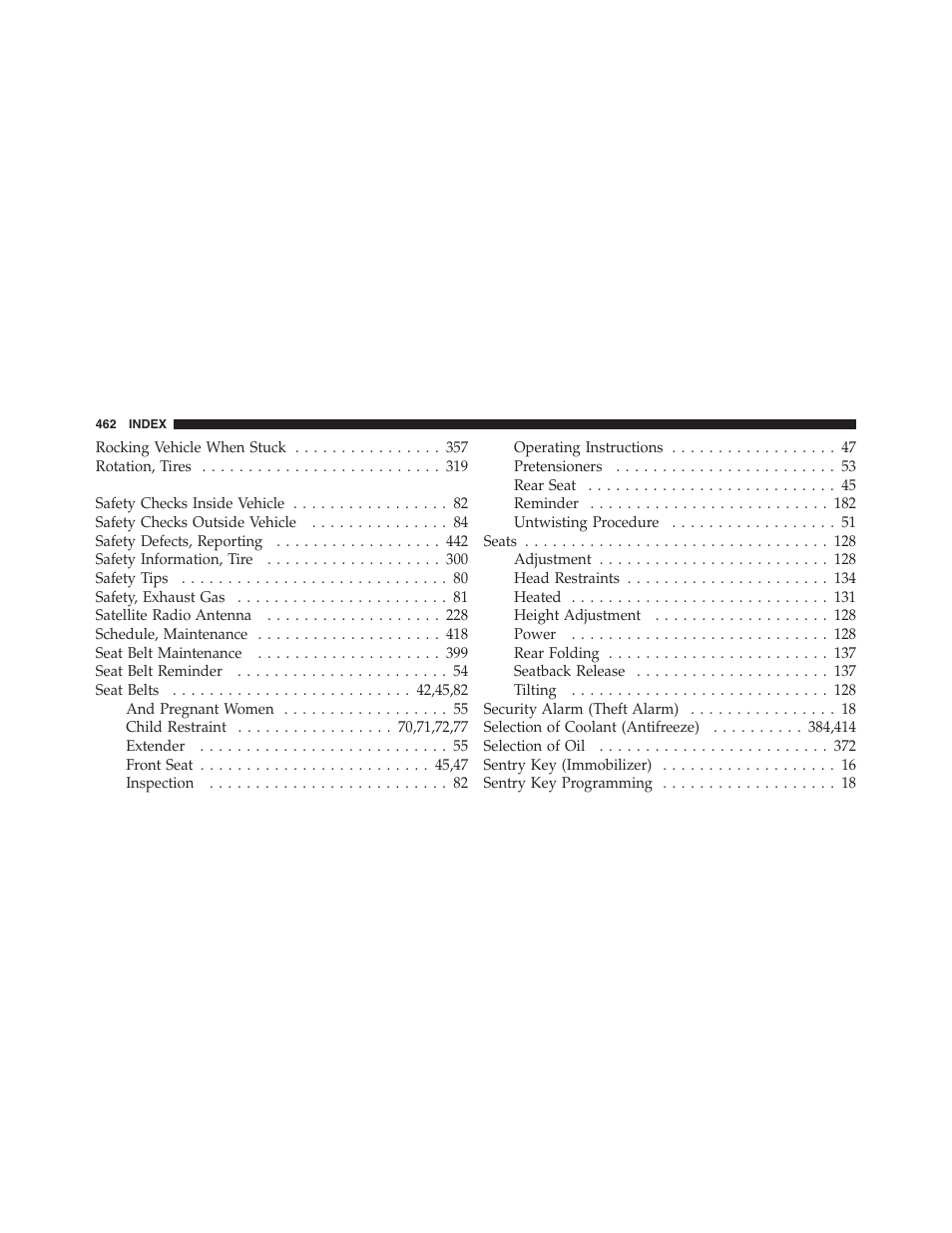 Dodge 2012 Challenger SRT8 User Manual | Page 464 / 471