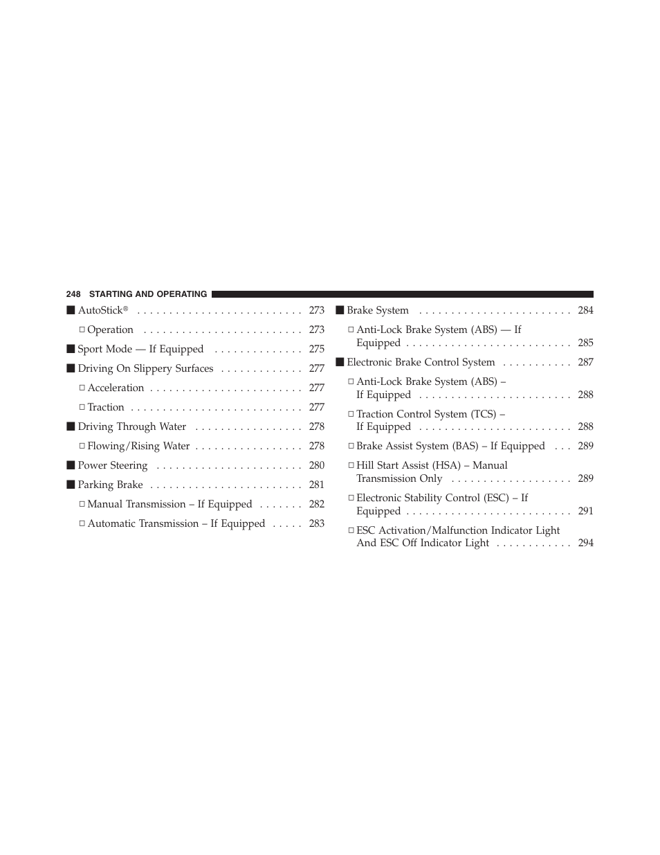 Dodge 2012 Challenger User Manual | Page 250 / 494