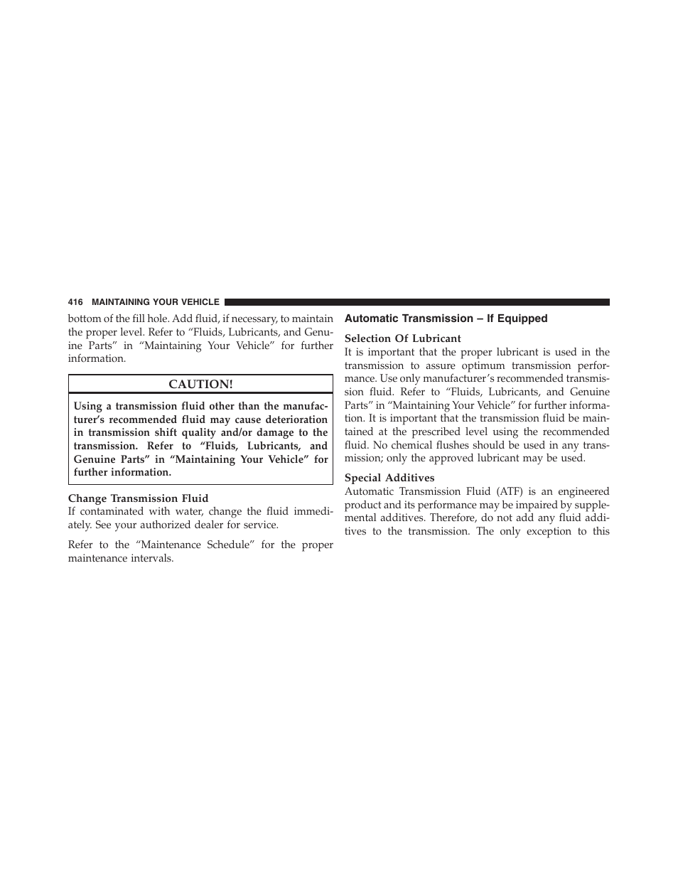 Automatic transmission – if equipped | Dodge 2012 Challenger User Manual | Page 418 / 494