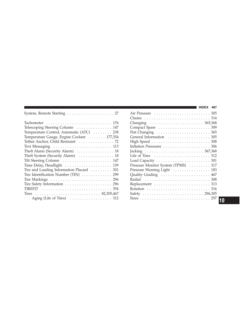 Dodge 2012 Challenger User Manual | Page 489 / 494