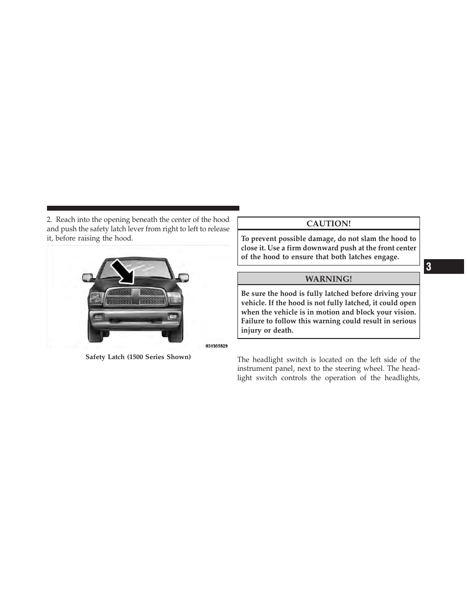 Lights | Dodge 2011 Ram User Manual | Page 123 / 636