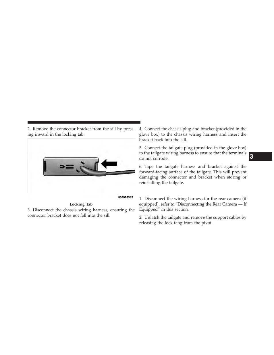 Removing the tailgate | Dodge 2011 Ram User Manual | Page 201 / 636