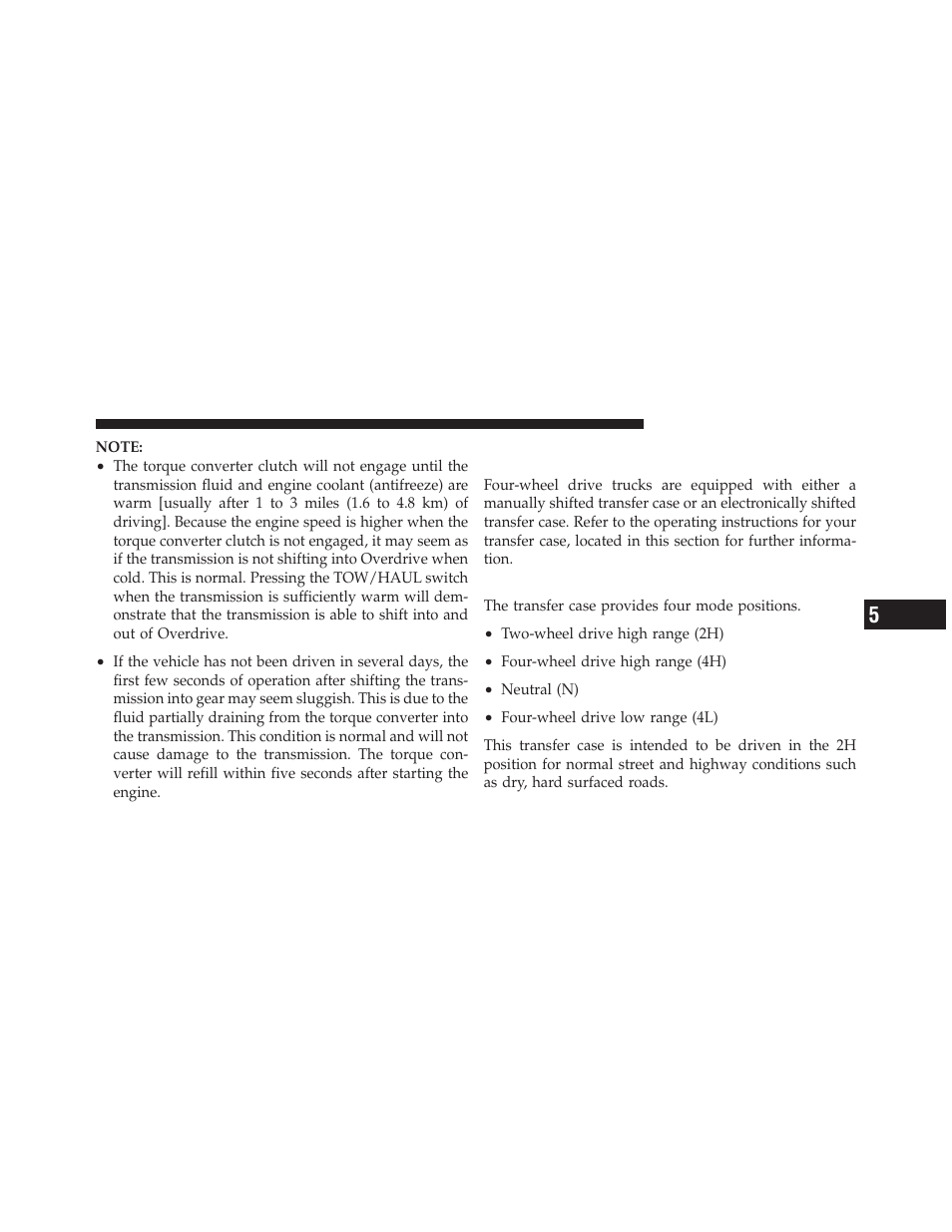 Four-wheel drive operation — if equipped, Manually shifted transfer case – if equipped, Manually shifted transfer case – if | Equipped | Dodge 2011 Ram User Manual | Page 327 / 636