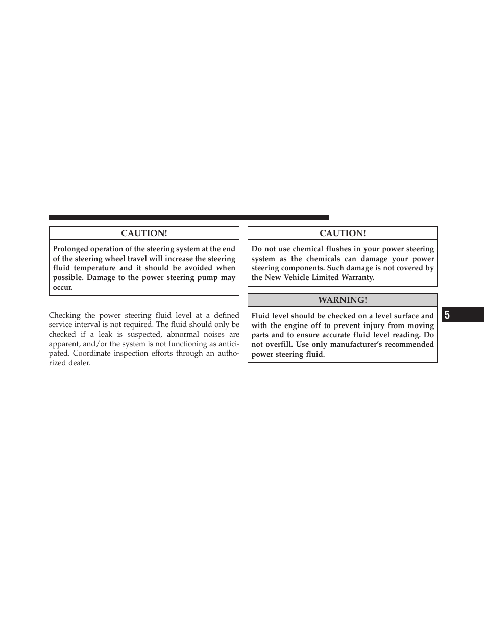 Power steering fluid check | Dodge 2011 Ram User Manual | Page 393 / 636