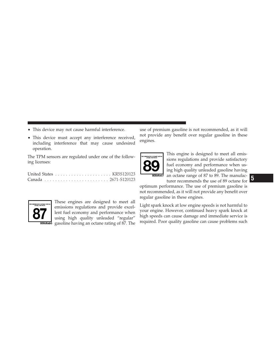 Fuel requirements, 7l and 4.7l engine, 7l engine | Dodge 2011 Ram User Manual | Page 445 / 636