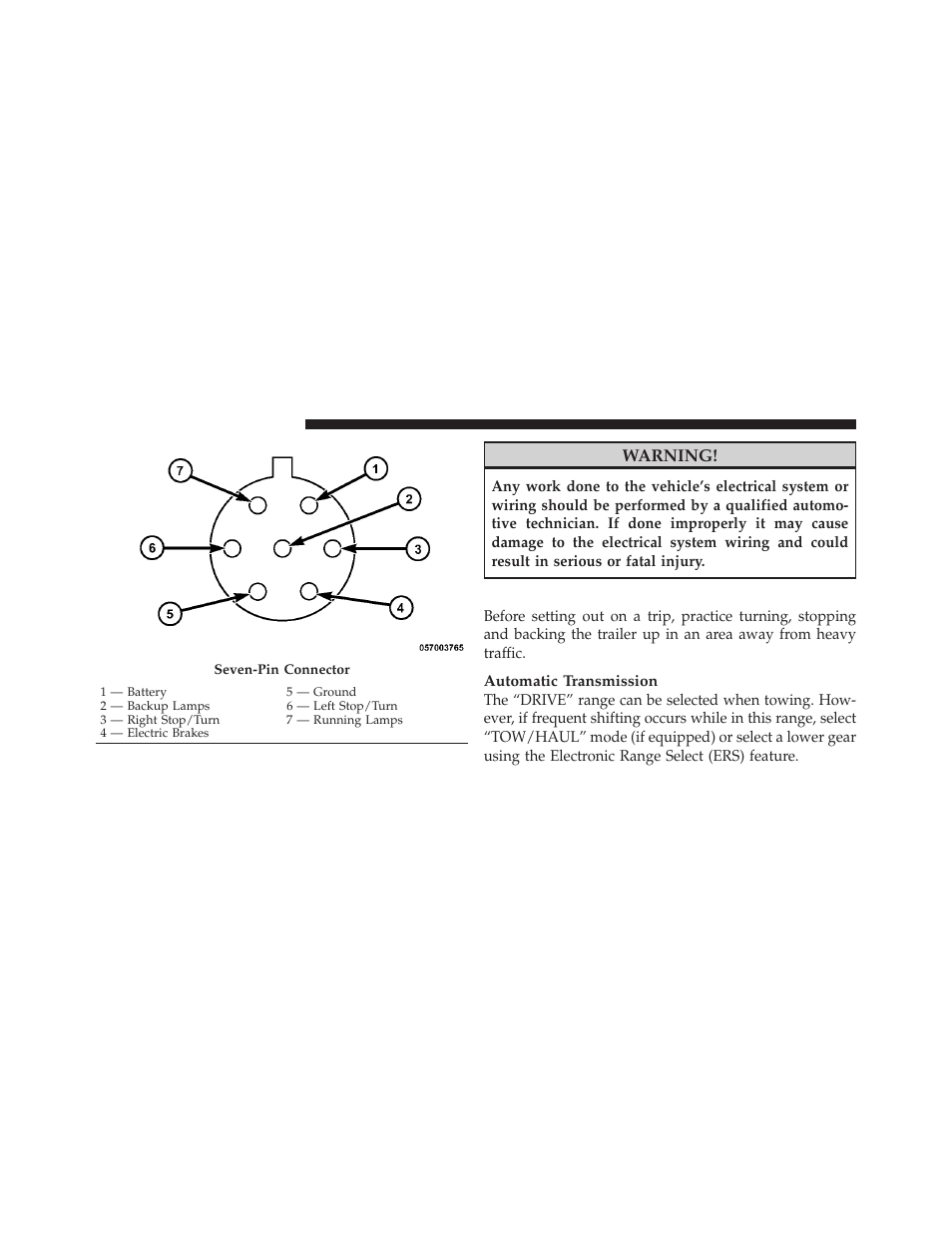 Towing tips, Warning | Dodge 2011 Ram User Manual | Page 474 / 636