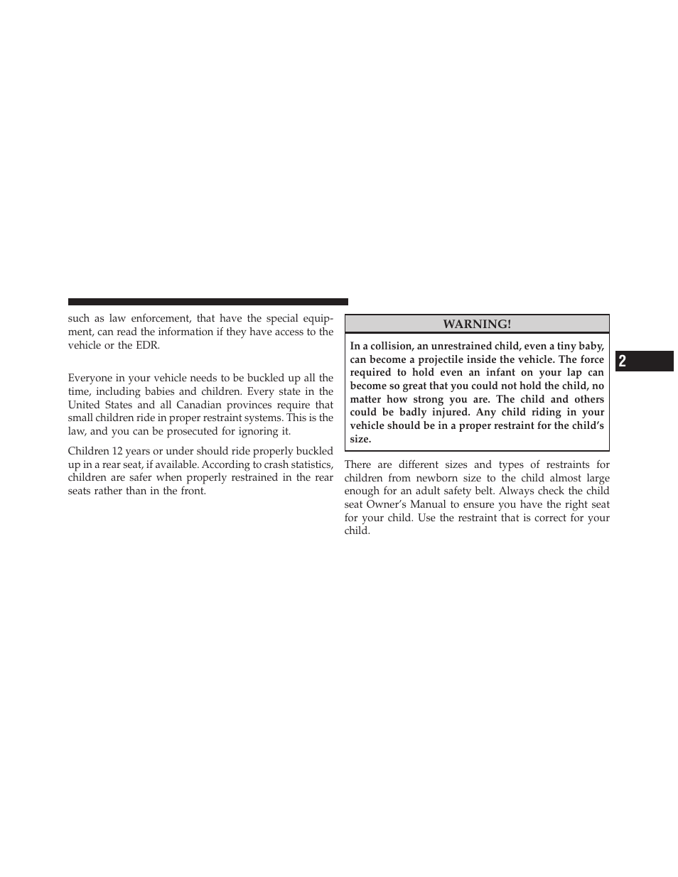 Child restraints | Dodge 2011 Ram User Manual | Page 69 / 636