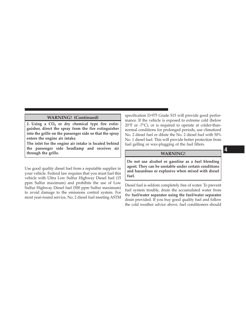 Fuel requirements | Dodge 2011 Ram Diesel User Manual | Page 85 / 174