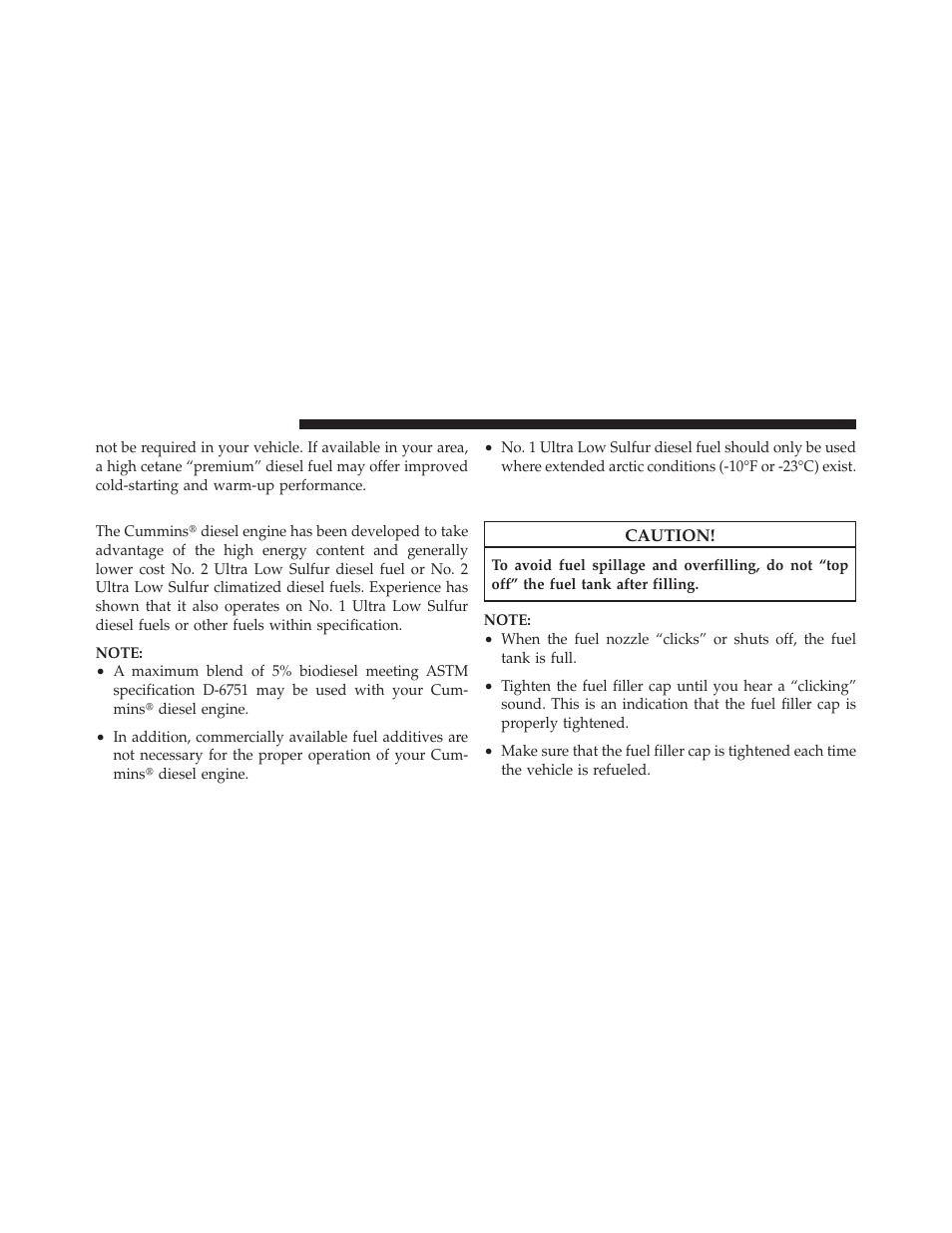 Fuel specifications, Adding fuel | Dodge 2011 Ram Diesel User Manual | Page 86 / 174