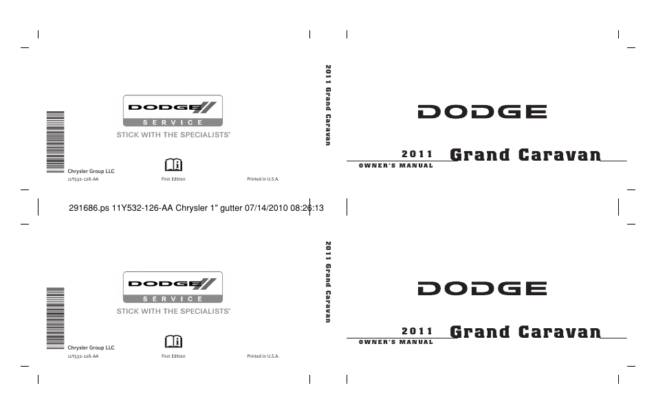 Dodge 2011 Grand Caravan User Manual | 562 pages