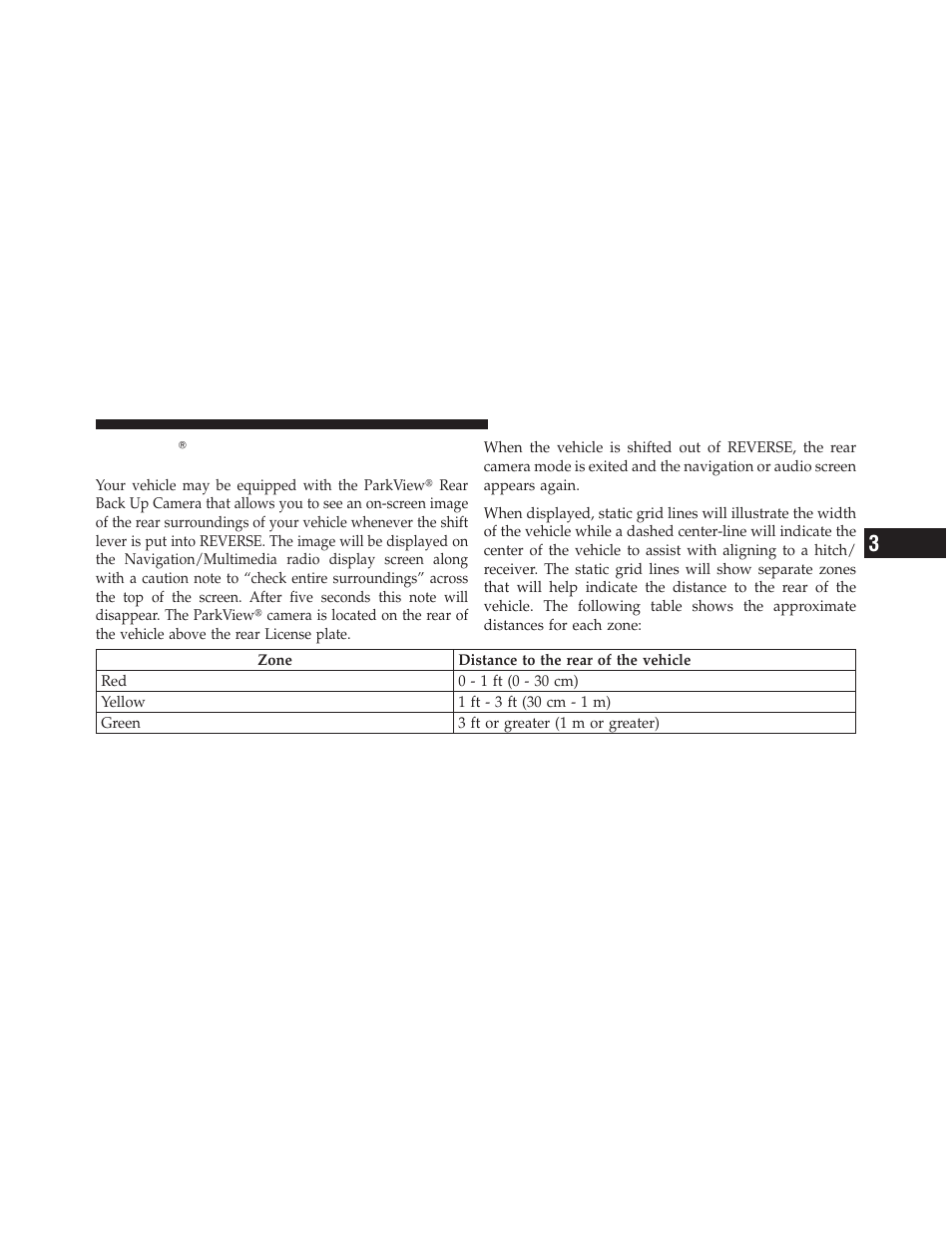 Parkviewĥ rear back up camera — if equipped, Parkview௡ rear back up camera — if, Equipped | Dodge 2011 Grand Caravan User Manual | Page 193 / 562