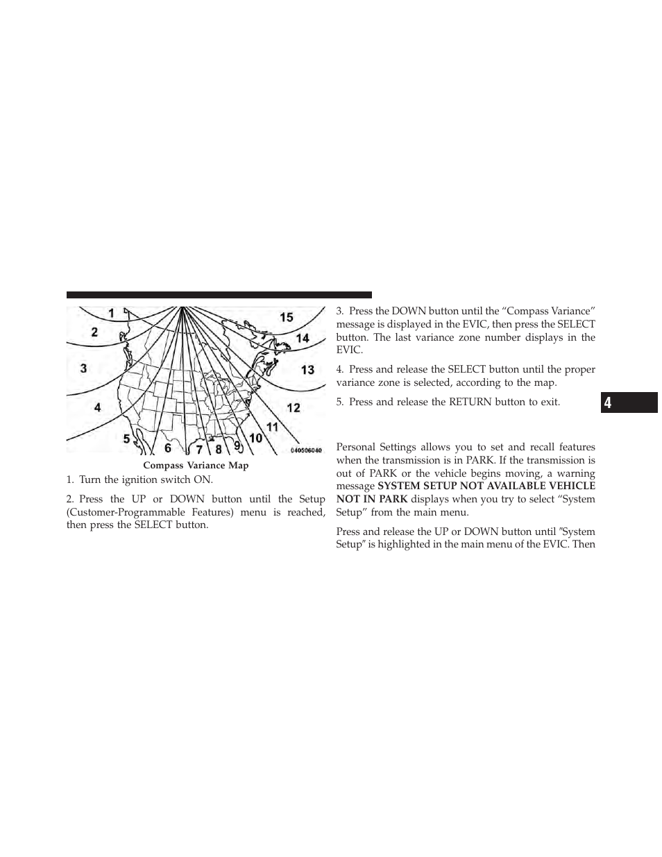 Customer-programmable features (system setup), Customer-programmable features, System setup) | Dodge 2011 Grand Caravan User Manual | Page 281 / 562