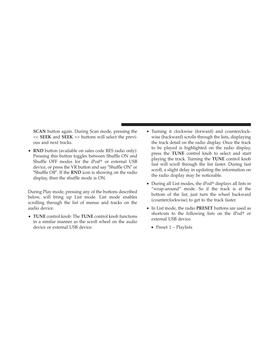 List or browse mode | Dodge 2011 Grand Caravan User Manual | Page 316 / 562