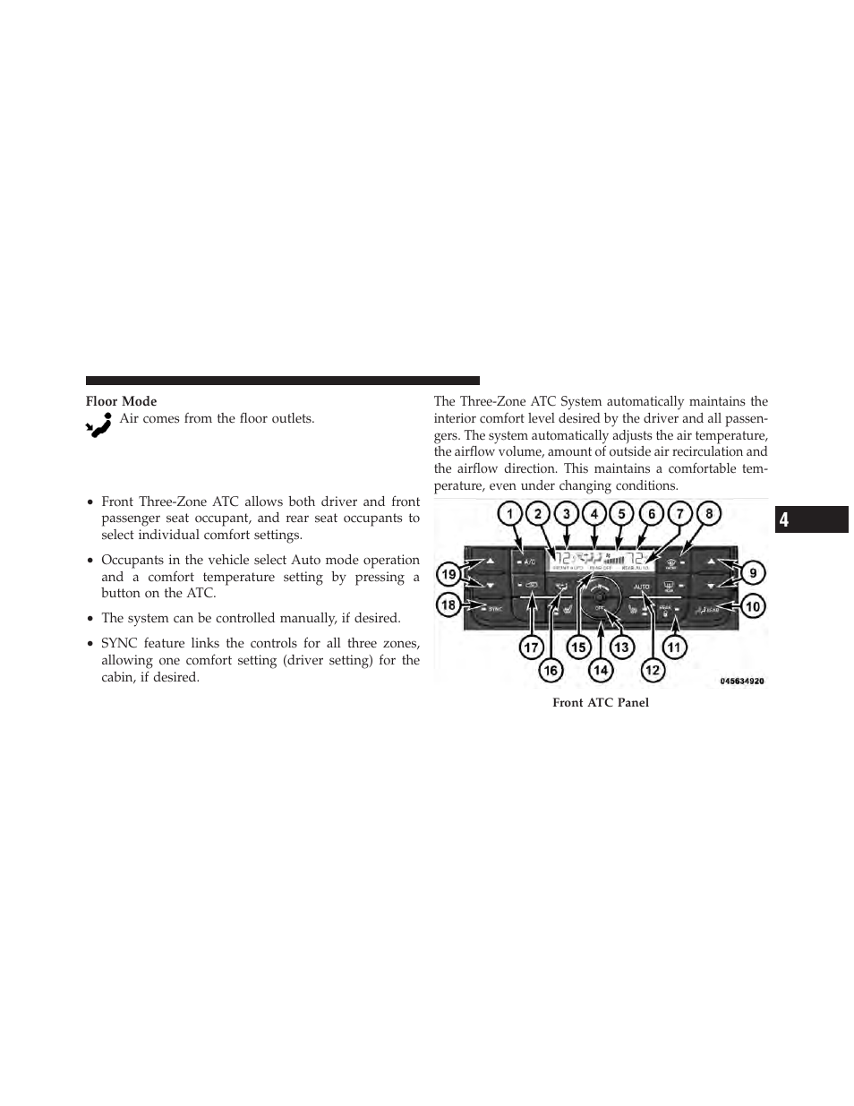 Automatic temperature control (atc) — if equipped, Automatic temperature control (atc) — if, Equipped | Dodge 2011 Grand Caravan User Manual | Page 335 / 562