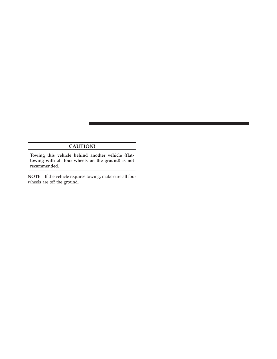 Recreational towing (behind motorhome, etc.), Recreational towing, Behind motorhome, etc.) | Dodge 2011 Grand Caravan User Manual | Page 438 / 562