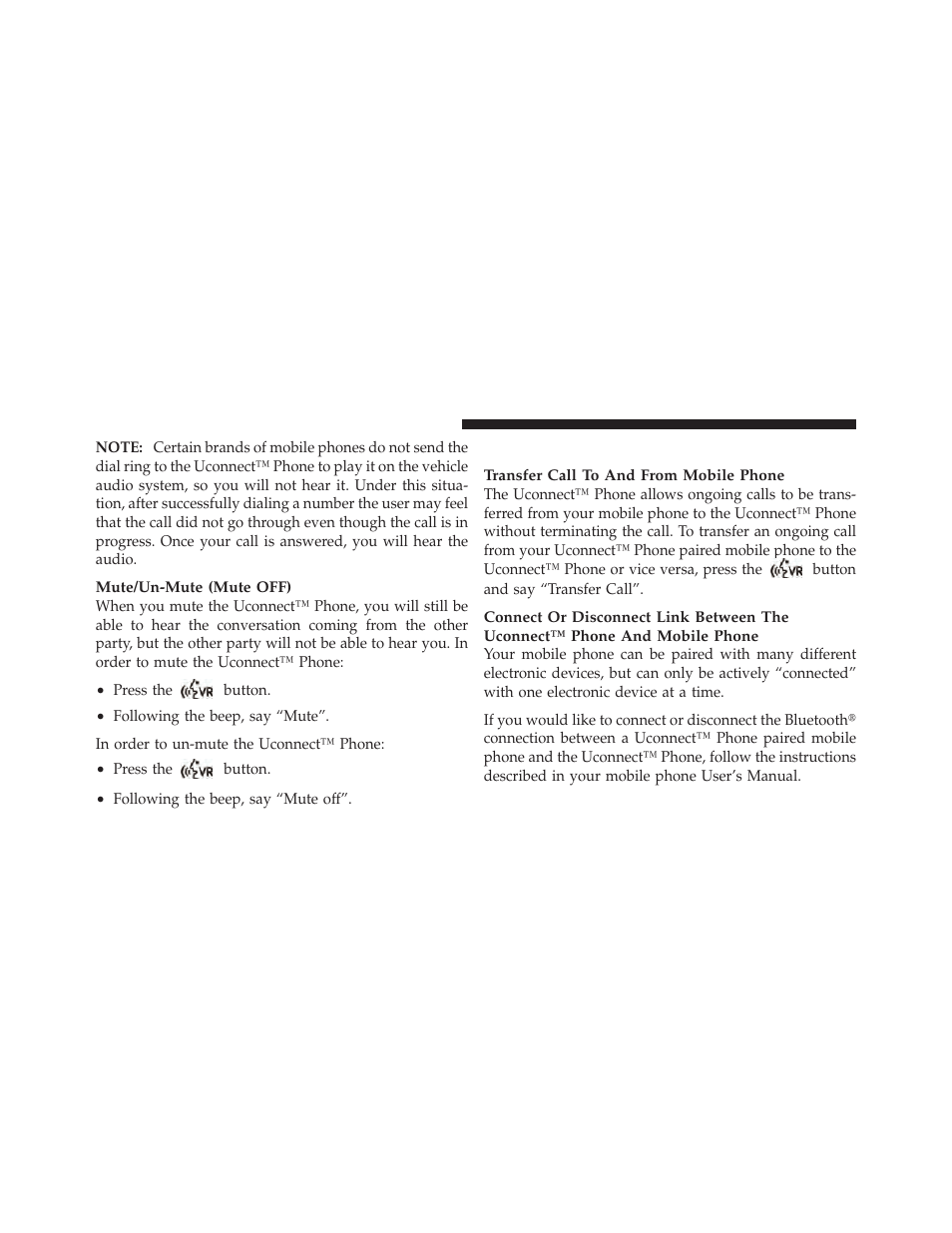 Advanced phone connectivity | Dodge 2011 Dakota User Manual | Page 108 / 456