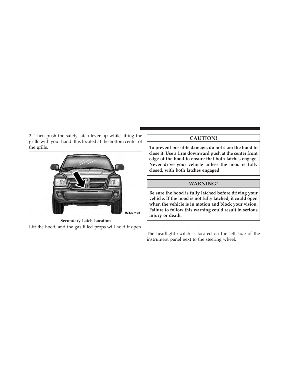 Lights | Dodge 2011 Dakota User Manual | Page 136 / 456