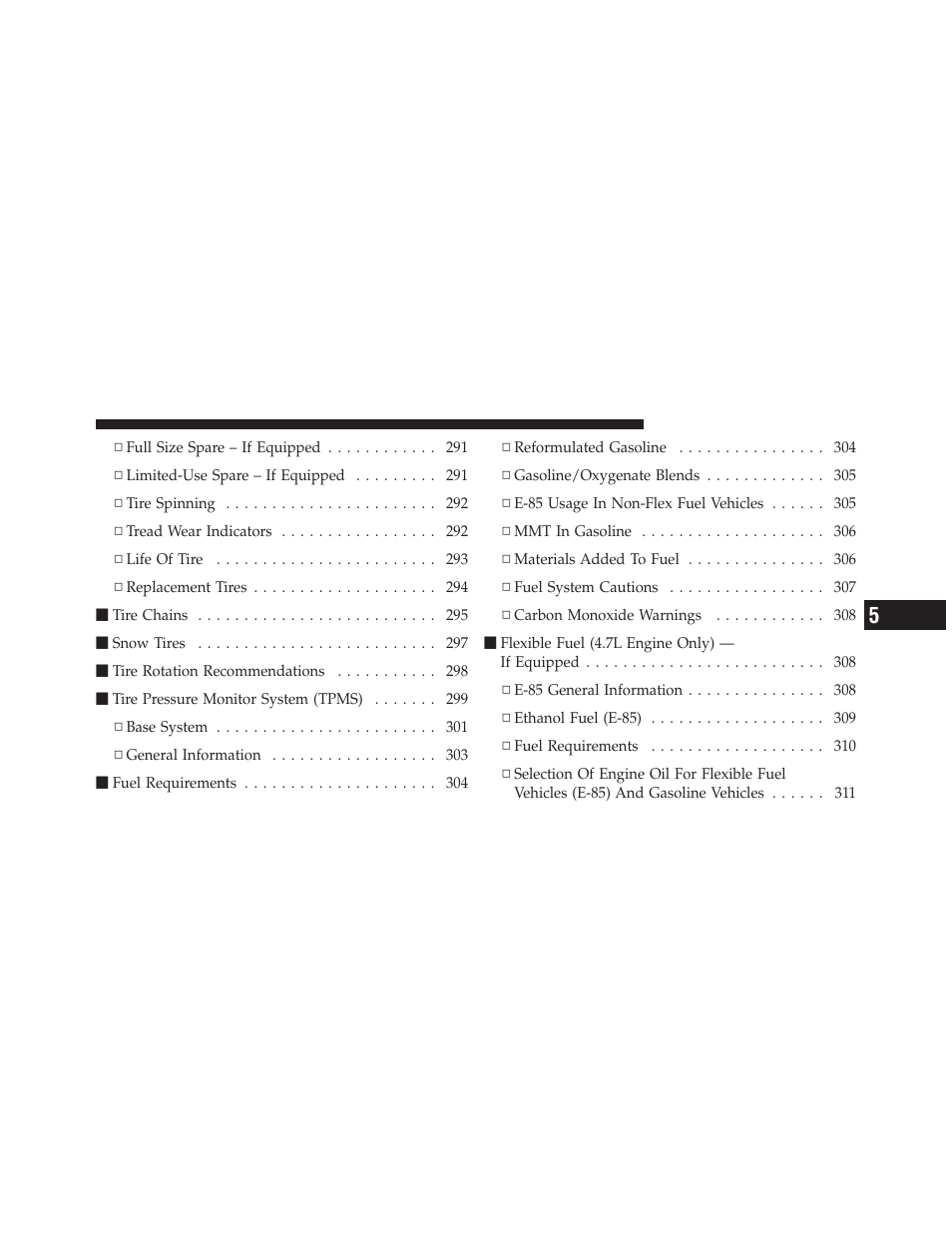 Dodge 2011 Dakota User Manual | Page 251 / 456