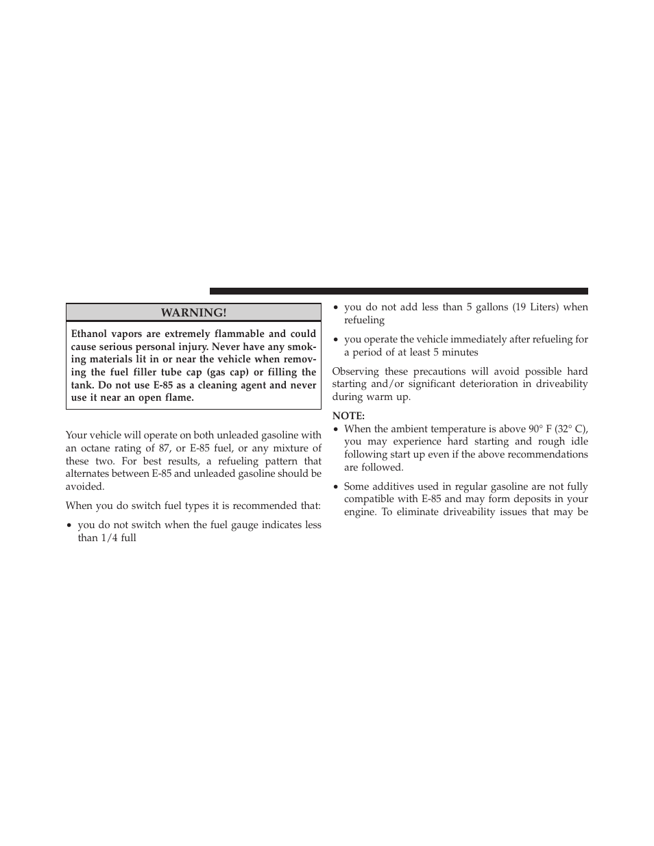 Fuel requirements | Dodge 2011 Dakota User Manual | Page 312 / 456