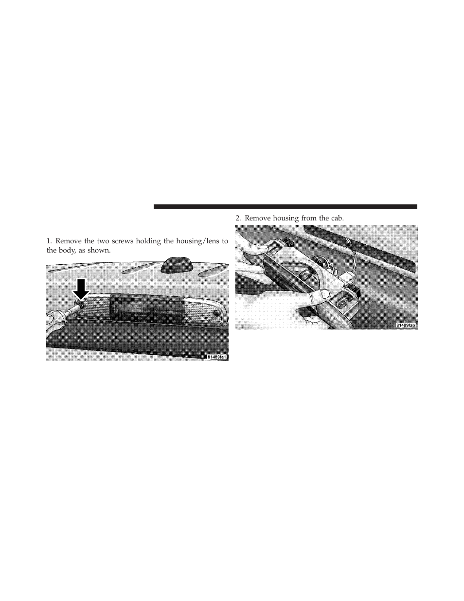 Center high-mounted stop lamp and cargo lamp, Center high-mounted stop lamp and cargo, Lamp | Dodge 2011 Dakota User Manual | Page 404 / 456