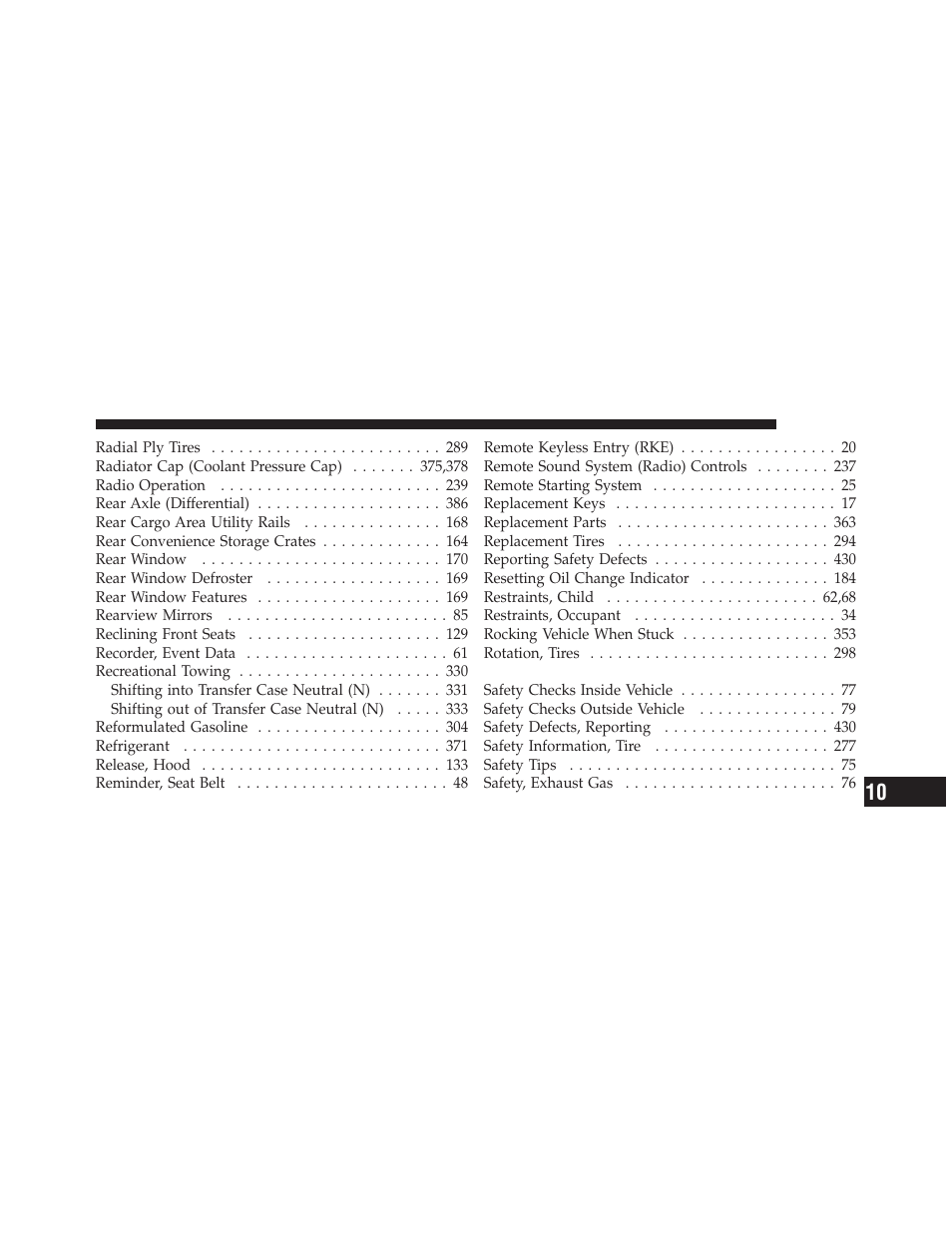 Dodge 2011 Dakota User Manual | Page 449 / 456