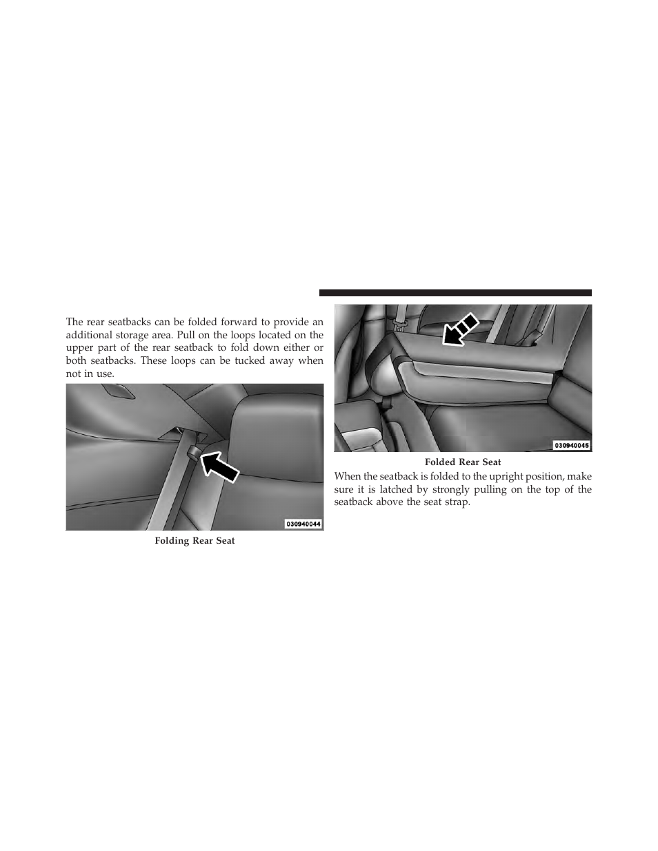 Folding rear seat | Dodge 2011 Challenger SRT8 User Manual | Page 138 / 460