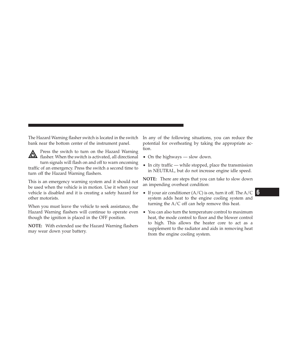 Hazard warning flashers, If your engine overheats | Dodge 2011 Challenger SRT8 User Manual | Page 333 / 460