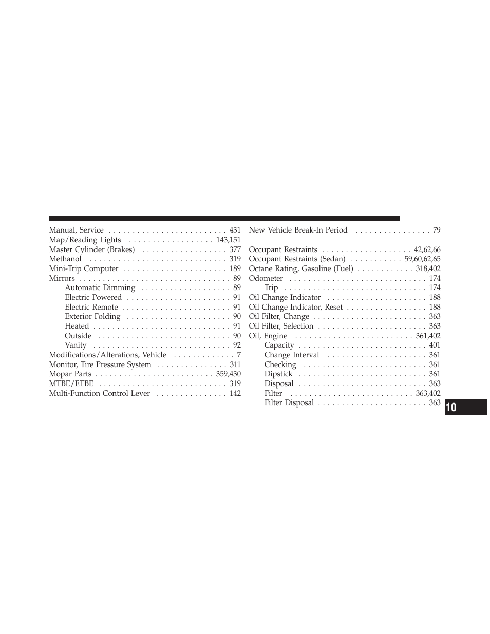 Dodge 2011 Challenger SRT8 User Manual | Page 449 / 460