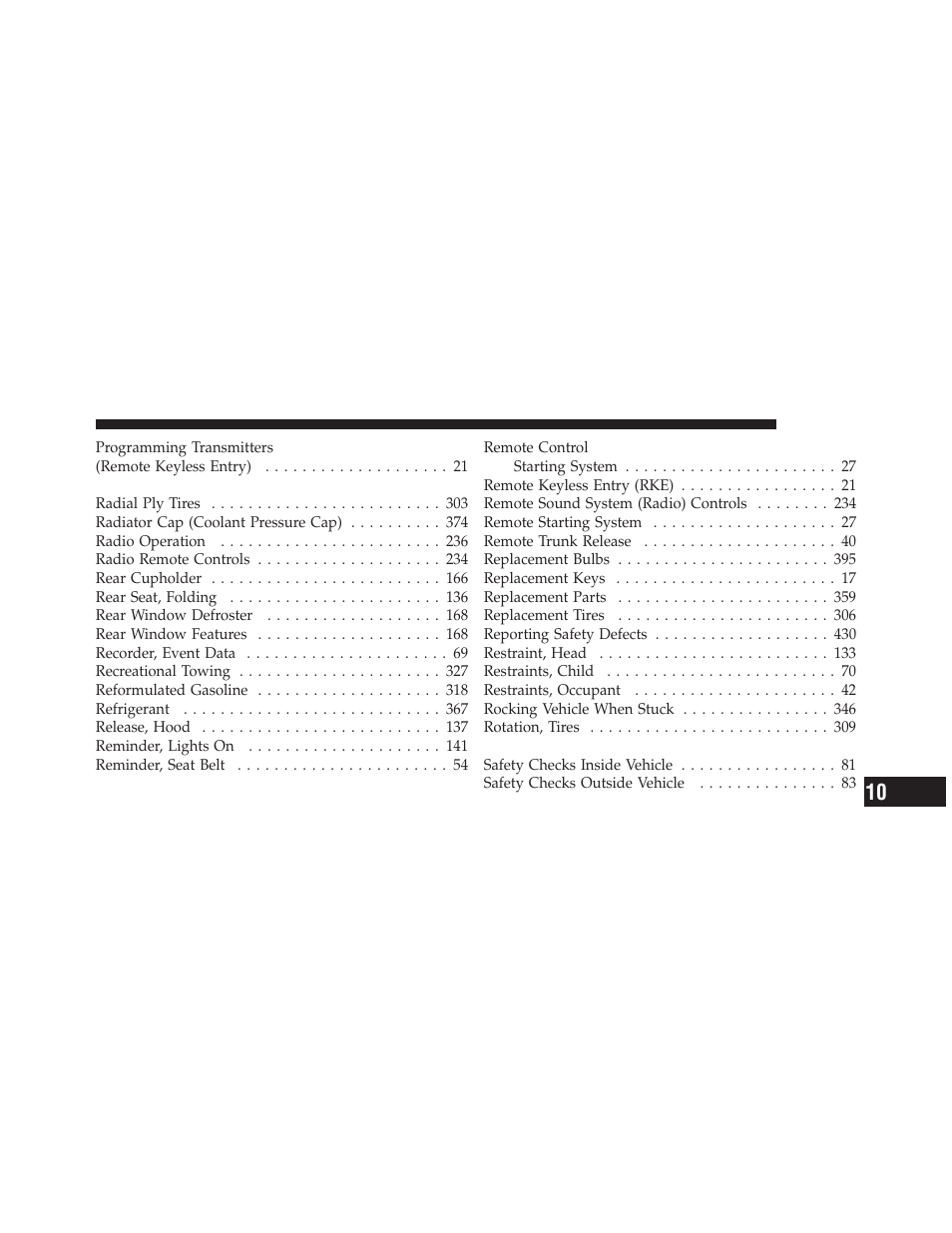 Dodge 2011 Challenger SRT8 User Manual | Page 451 / 460