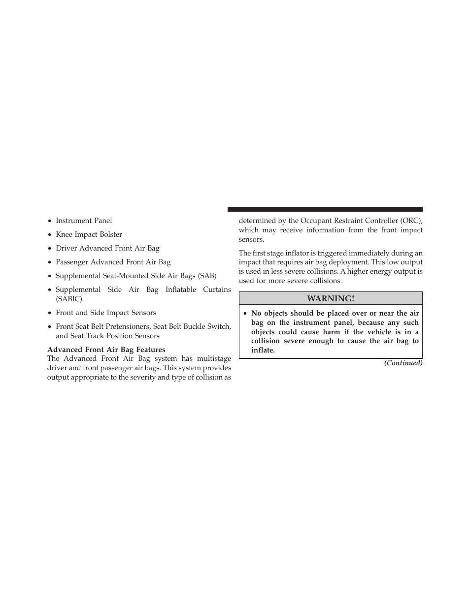 Dodge 2011 Challenger SRT8 User Manual | Page 60 / 460