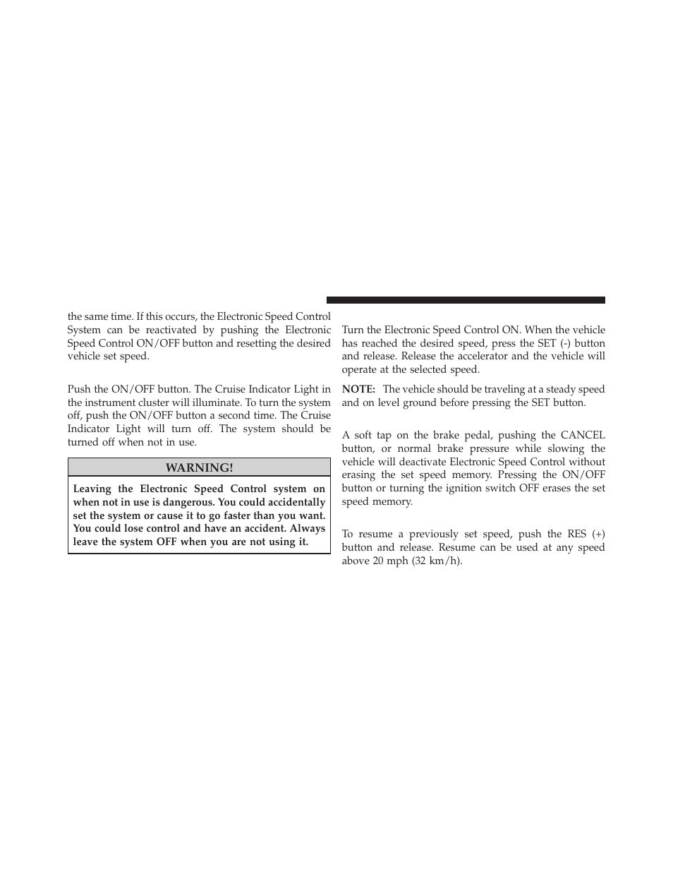 To activate, To set a desired speed, To deactivate | To resume speed | Dodge 2011 Challenger User Manual | Page 152 / 490