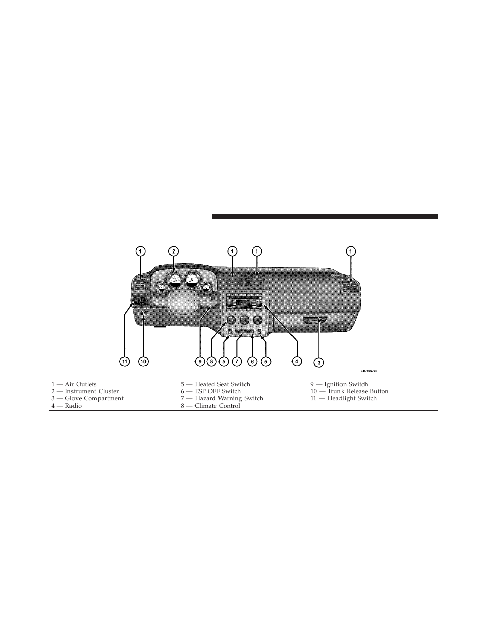 Instrument panel features | Dodge 2011 Challenger User Manual | Page 176 / 490