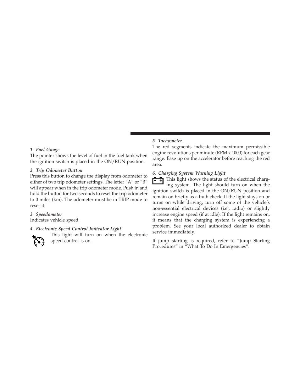 Instrument cluster descriptions | Dodge 2011 Challenger User Manual | Page 178 / 490